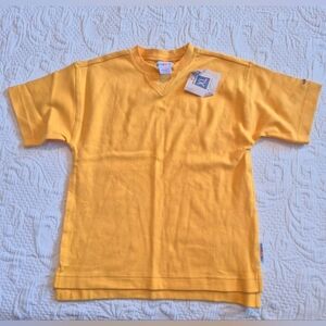 Gymboree boys size 4-6 Vintage line bright yellow short sleeve shirt NEW